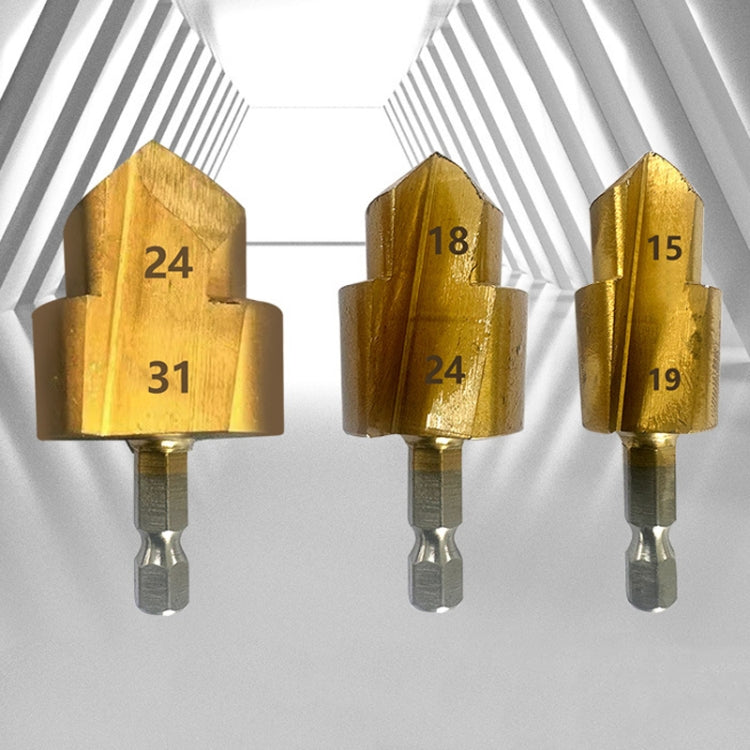 Hexagonal Shank PPR Step Drill Bits Leak Repairing And Connecting Tools, Model: #32