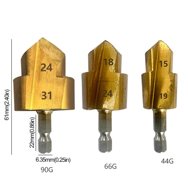 Hexagonal Shank PPR Step Drill Bits Leak Repairing And Connecting Tools, Model: #32