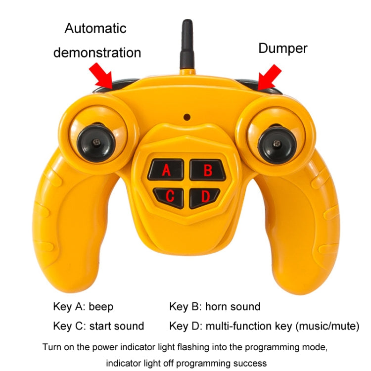 2.4G RC Dumper Truck Simulation Engineering Vehicle Model Children Electrical RC Truck Toy - Yellow