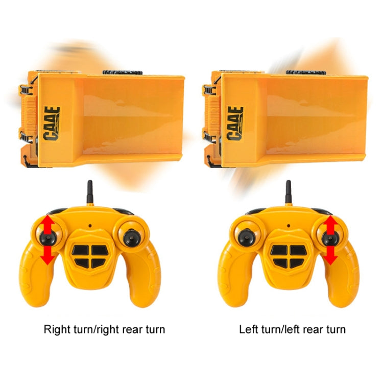 2.4G RC Dumper Truck Simulation Engineering Vehicle Model Children Electrical RC Truck Toy - Yellow