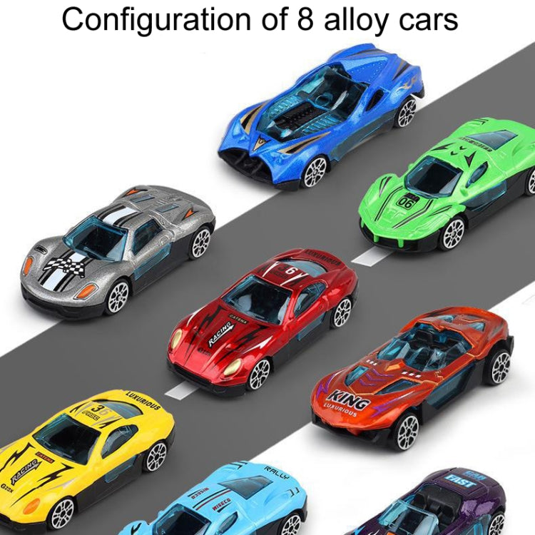 Children Transformable Ejector Truck Toys Foldable Storage Model Alloy Vehicle, Model: With 8 Cars