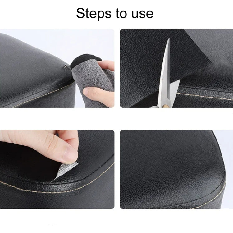 10x20cm Self-Adhesive PU Leather Patch Sticker Sofa Seat Small Hole Repair Patch - Light Brown
