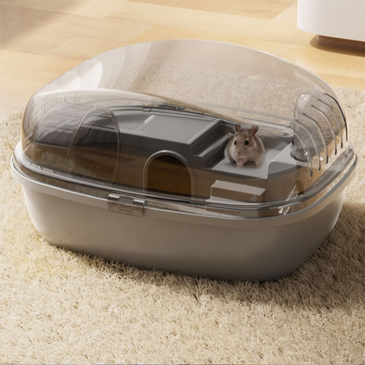 Panoramic Transparent Multi-Functional Large Space Hamster Cage, Style: Gray Upgrade Model