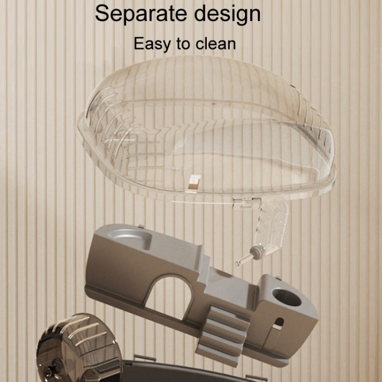 Panoramic Transparent Multi-Functional Large Space Hamster Cage, Style: Yellow Basic Model