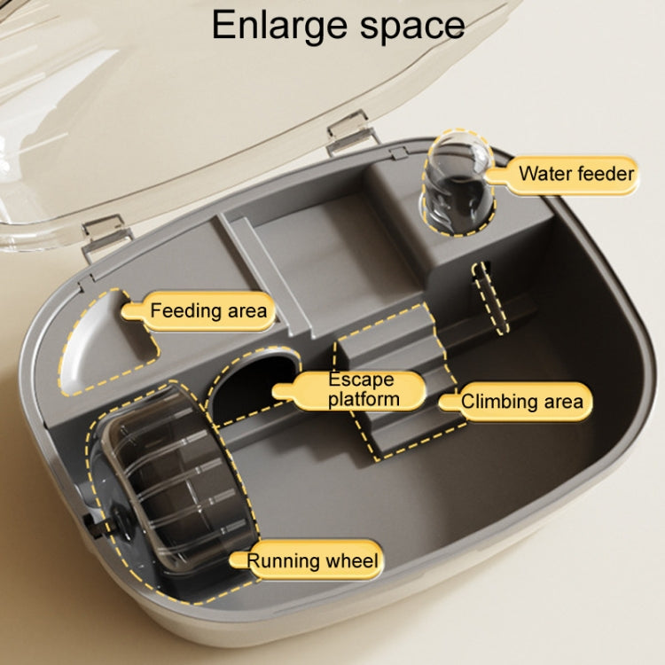 Panoramic Transparent Multi-Functional Large Space Hamster Cage, Style: Yellow Basic Model