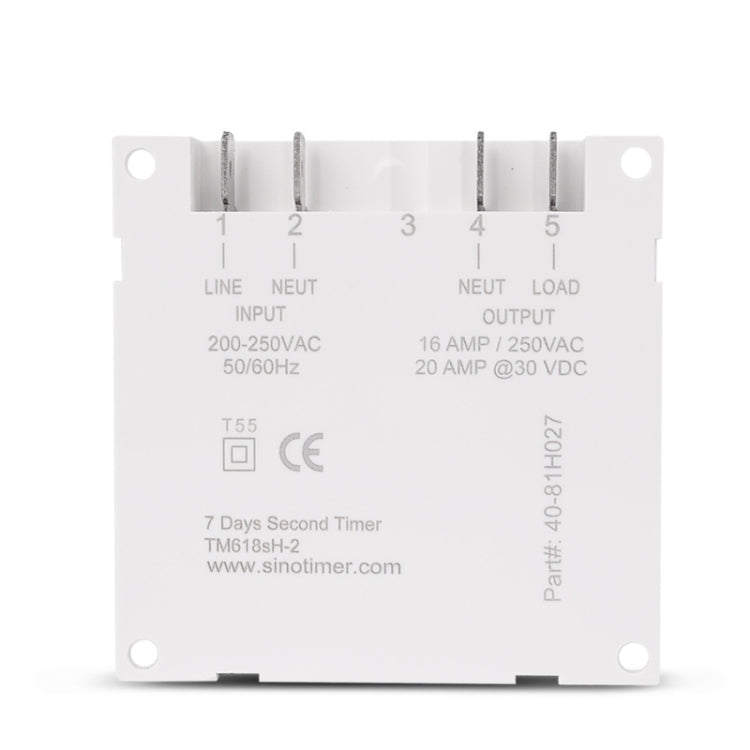 SINOTIMER TM618SH  1 Second Interval Digital LCD Timer Switch Programmable Time Relay 220V