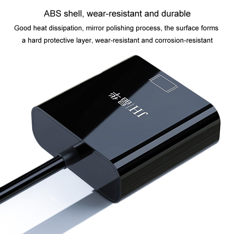 JINGHUA HDMI To VGA Adapter Cable Laptop Video Converter, Color: No Audio White