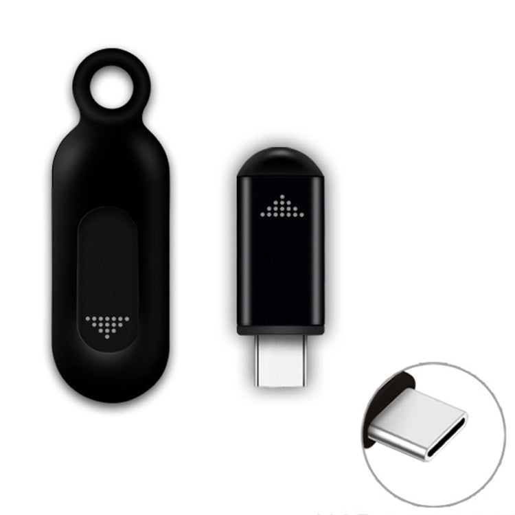 R09 For iPhone 15 Series Mobile Phone Infrared TV Air Conditioner Smart Remote Control - Black USB-C