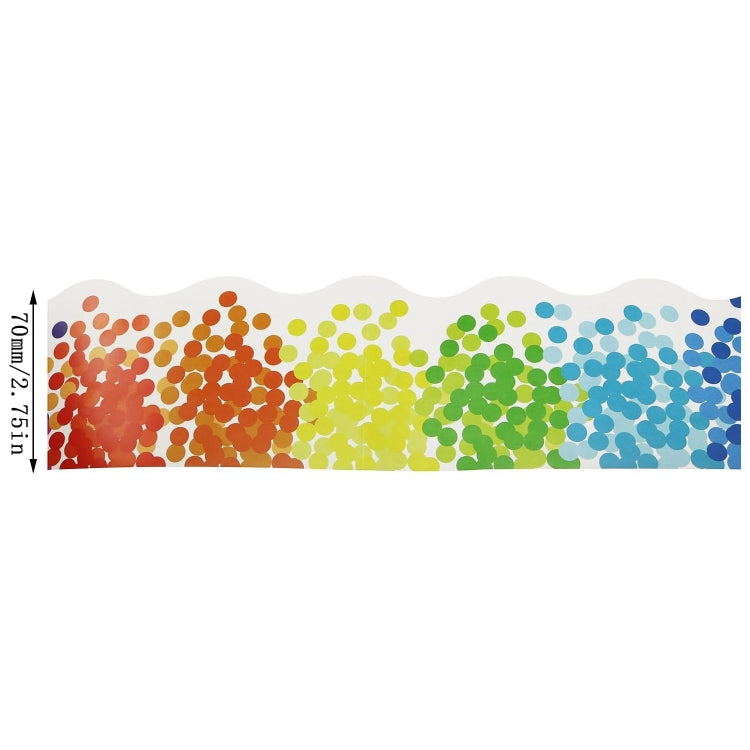 7cm x 20m Colorful Polka Dot Border Stickers Bulletin Board Borders
