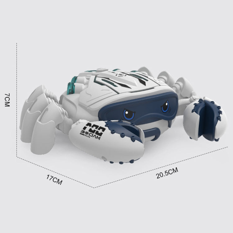 Children Motorized Universal Crawling Crab Simulation Animal Model Toys, Color: White
