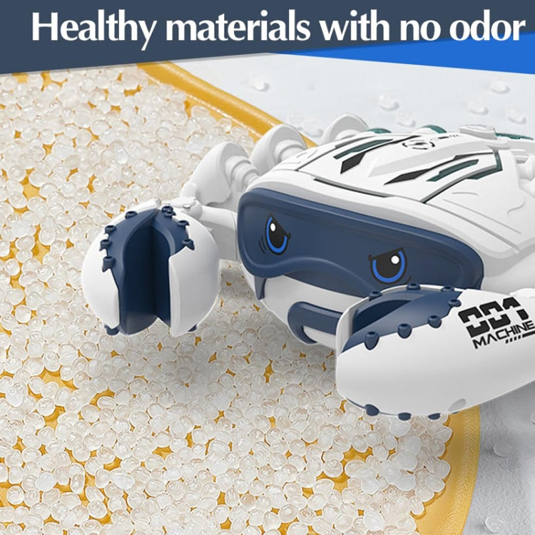 Children Motorized Universal Crawling Crab Simulation Animal Model Toys, Color: White