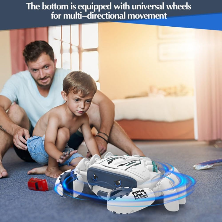 Children Motorized Universal Crawling Crab Simulation Animal Model Toys, Color: White