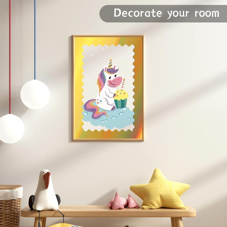 7.6cm x 15m Fan-Shaped Laser Gold Border Paper Bulletin Board Border Decoration
