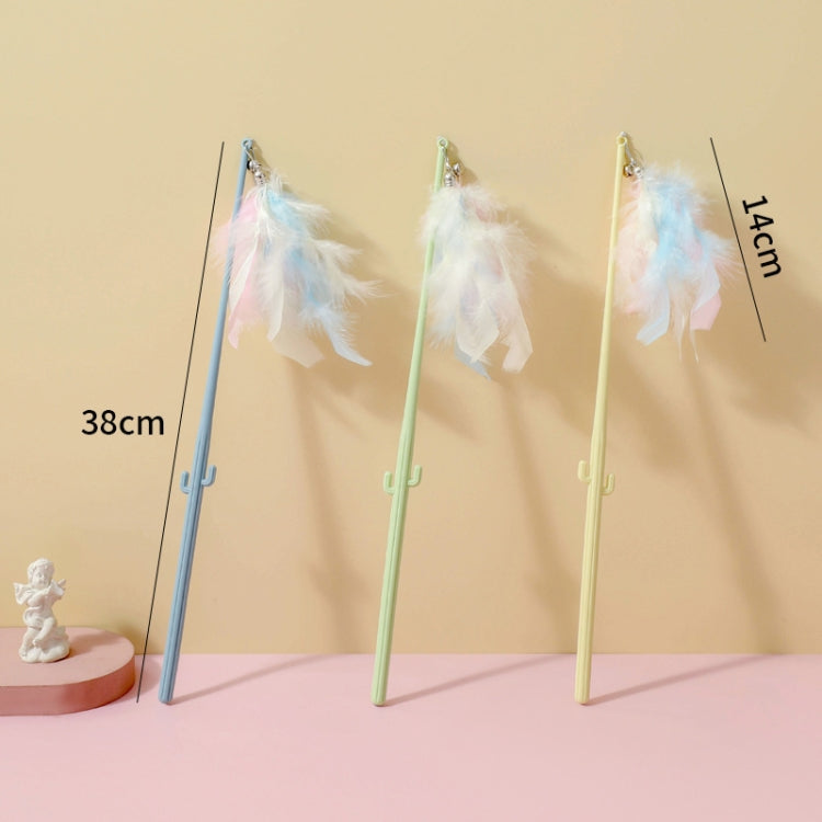 Cats Detachable Self-Exciting Toys Bell And Feather Teaser, Color: Corn Yellow