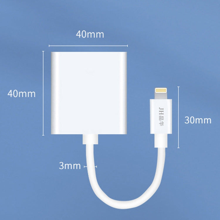 JINGHUA Mobile Phone Card Reader Converter Memory Card Reader, Model: Lighning With Cable SD