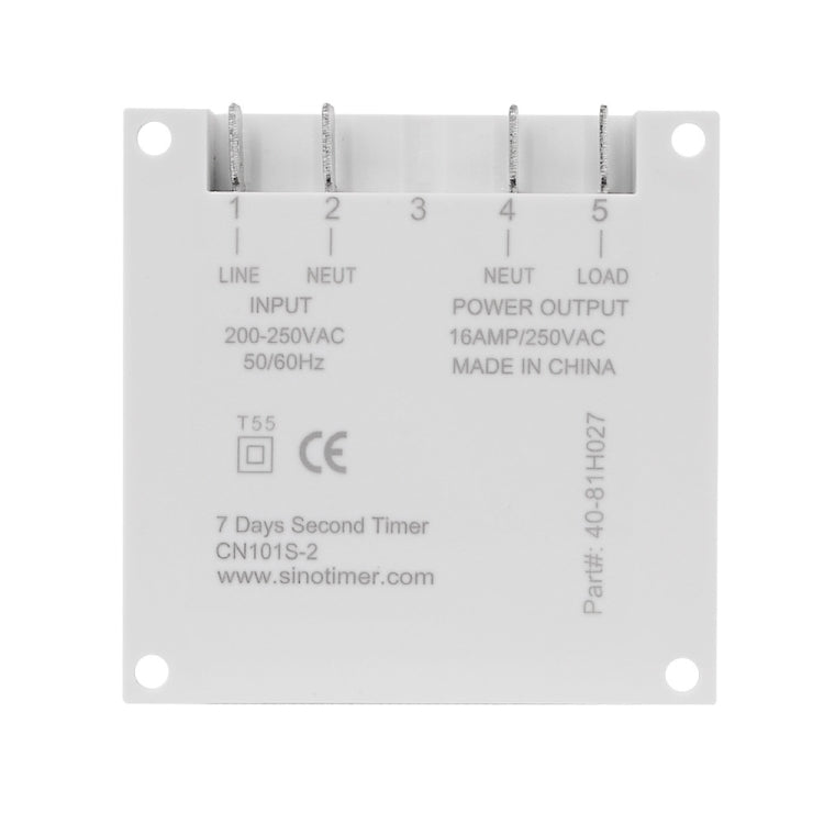 SINOTIMER CN101S-3 24V 1 Second Interval Digital LCD Timer Switch 7 Days Weekly Programmable Time Relay