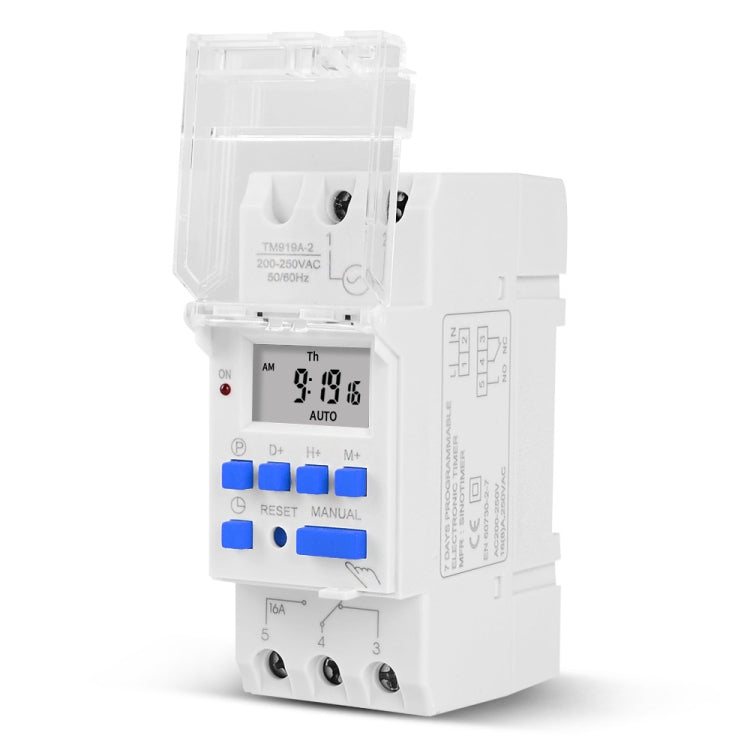 SINOTIMER TM919A-3 24V 16A Din Rail Mount Digital Timer Switch Microcomputer Weekly Programmable Time Relay Control