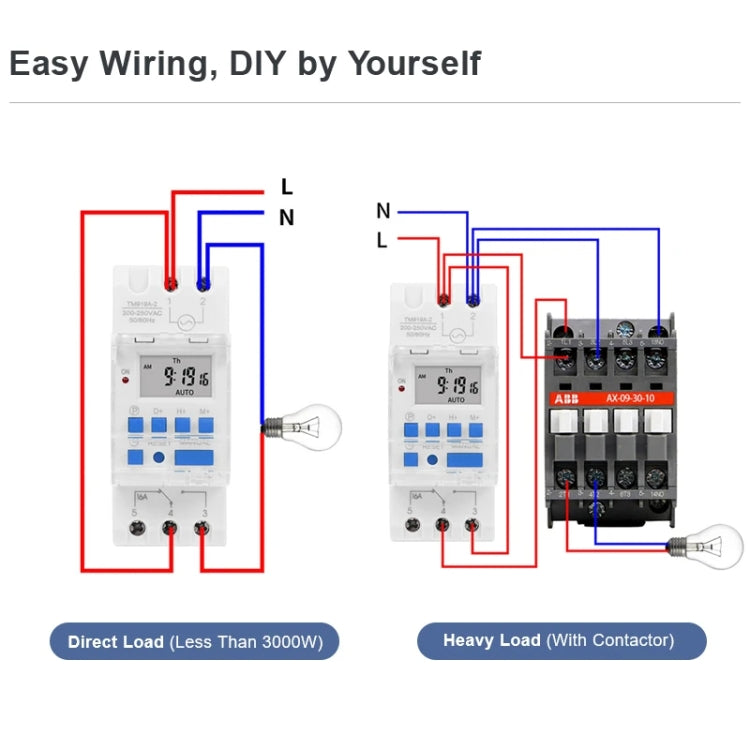 SINOTIMER TM919A-110V 16A Din Rail Mount Digital Timer Switch Microcomputer Weekly Programmable Time Relay Control