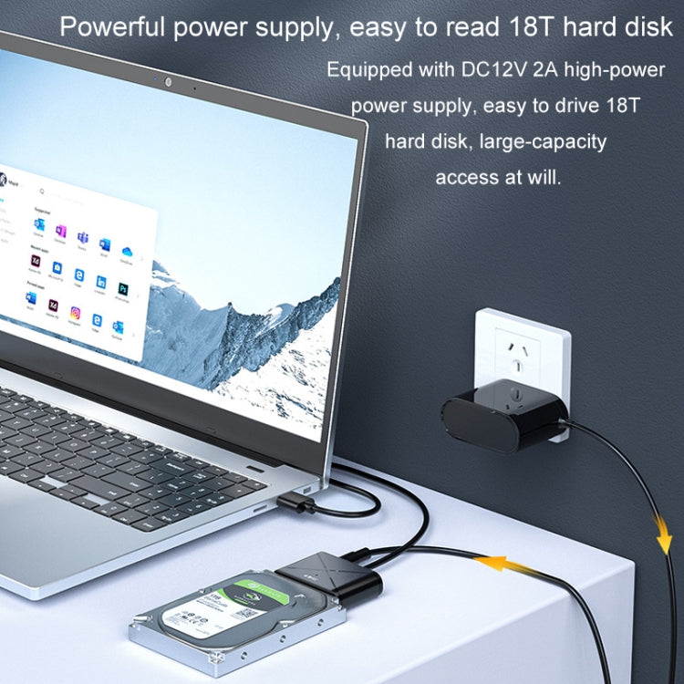 JINGHUA USB3.0 To SATA HDD Adapter Cable For 2.5/3.5 Inch External HDD SSD Hard Drive - 30cm