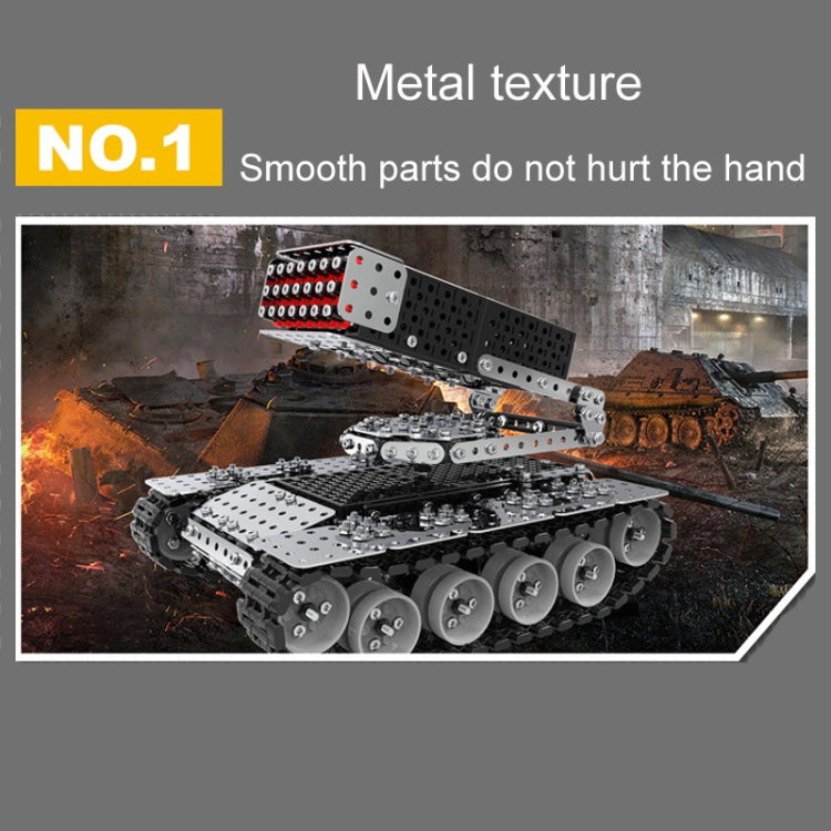 945pcs / Box Stereoscopic Metal Assembly Tank Model Ornament Hand- Assembling Building Blocks Toys