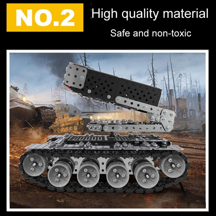 945pcs / Box Stereoscopic Metal Assembly Tank Model Ornament Hand- Assembling Building Blocks Toys
