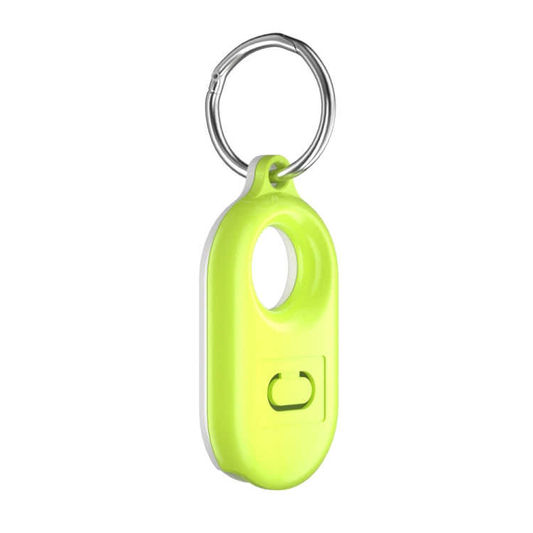 For Samsung Galaxy SmartTag2 Tracker Protective Case Location Full Cover PC Case With Keychain, Color: Green+White