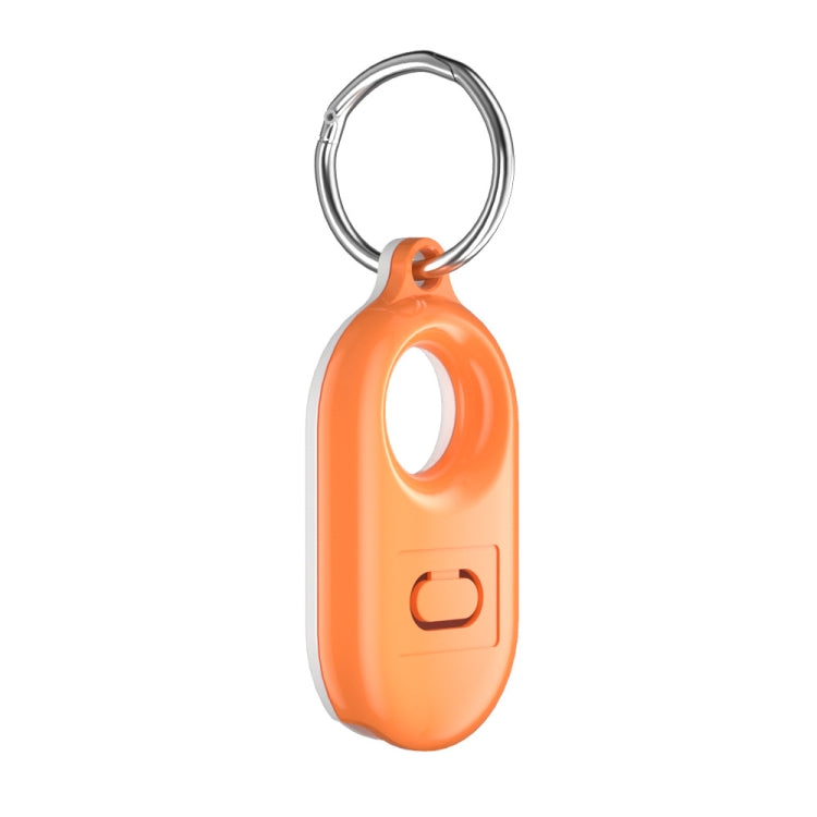 For Samsung Galaxy SmartTag2 Tracker Protective Case Location Full Cover PC Case With Keychain, Color: Orange+White