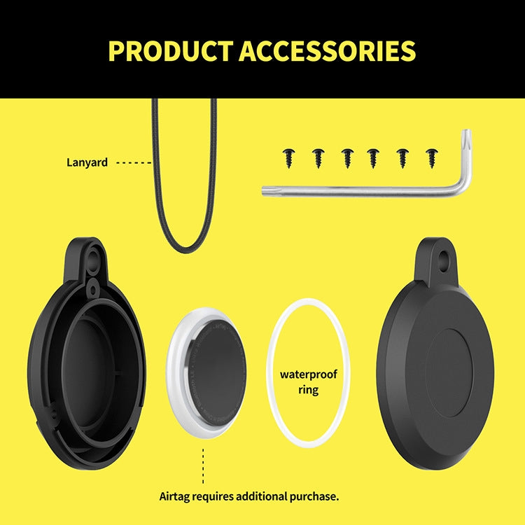 For AirTag 2nd Gen / AirTag 1st Gen Pet Plastic Waterproof Tracker Protective Case