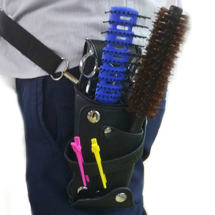 Hairdresser Hairdressing Tool Belt Bag Salon Hair Cutting Scissors Organizer - Black