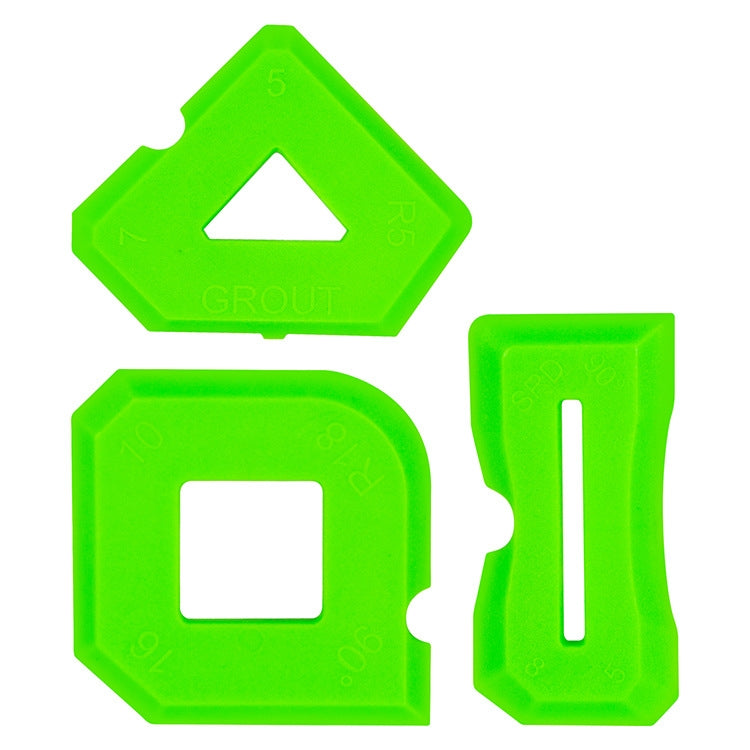 2sets Multifunctional Glue Scraper Silicone Seam Scraper - Green