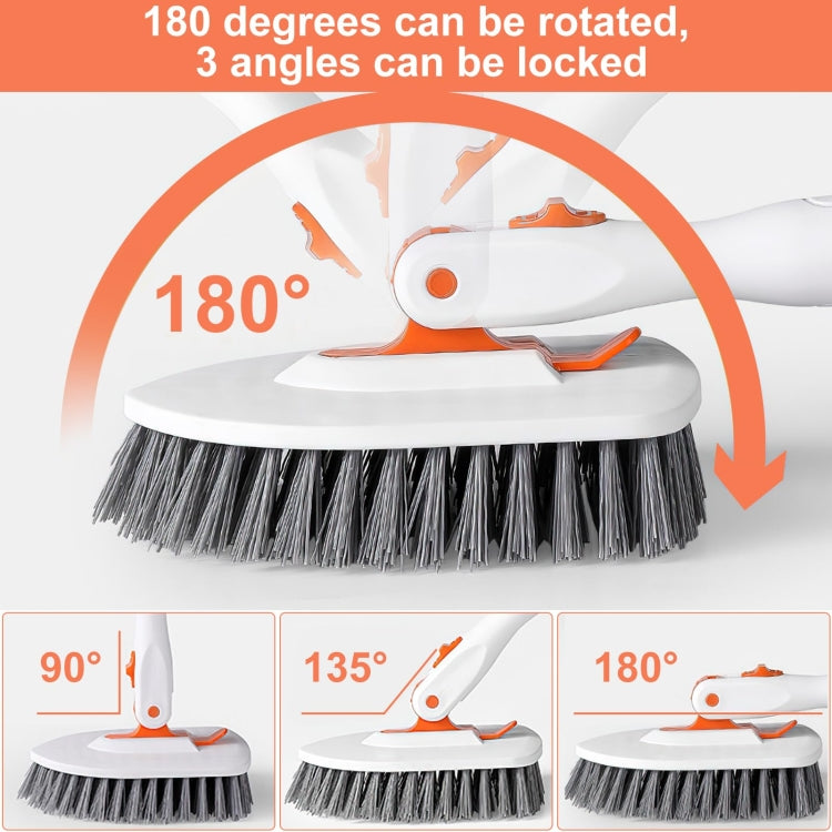 Shower Cleaning Brush With 52 Inch Adjustable Handle Tub Tile Scrubber Brush, Spec: Set 4