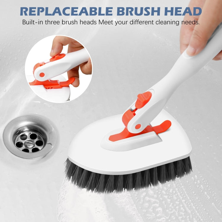 Shower Cleaning Brush With 52 Inch Adjustable Handle Tub Tile Scrubber Brush, Spec: Set 3