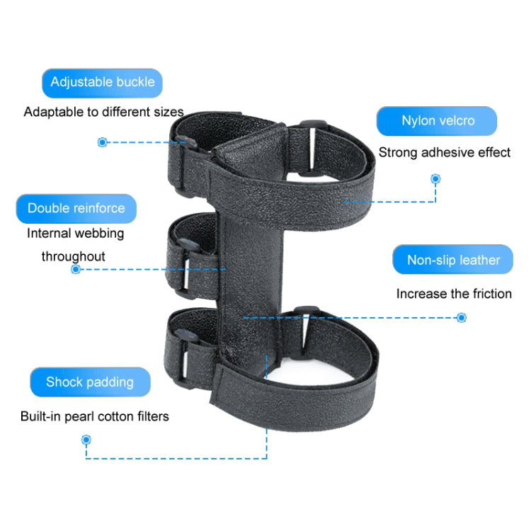 Bicycle Water Bottle Strap Cycling Outdoor Bluetooth Speaker Band - Black