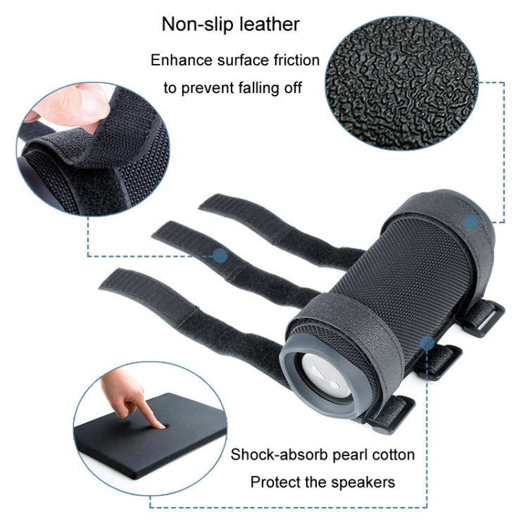 Bicycle Water Bottle Strap Cycling Outdoor Bluetooth Speaker Band - Black
