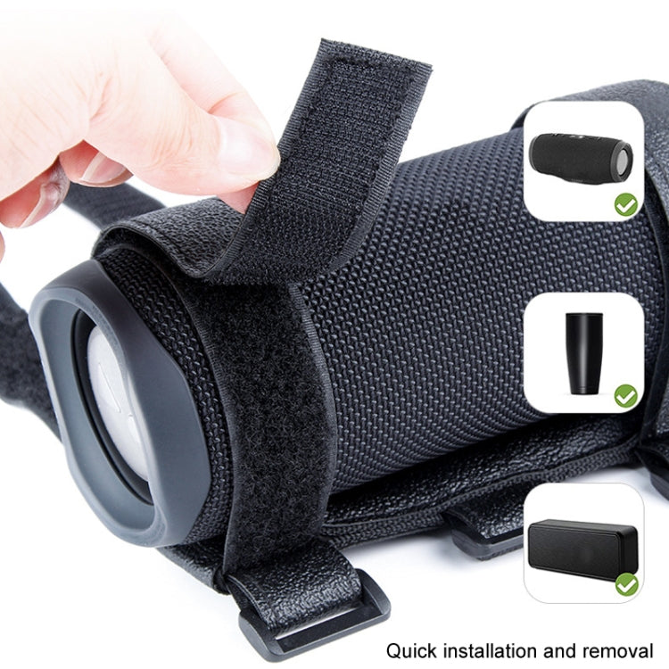 Bicycle Water Bottle Strap Cycling Outdoor Bluetooth Speaker Band - Black