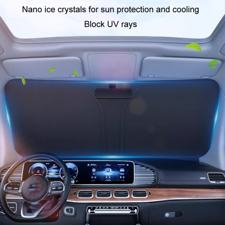 136x65cm Car Front Windshield Sunshade Colorful Laser Heat Insulation Sunscreen Sunshade Umbrella
