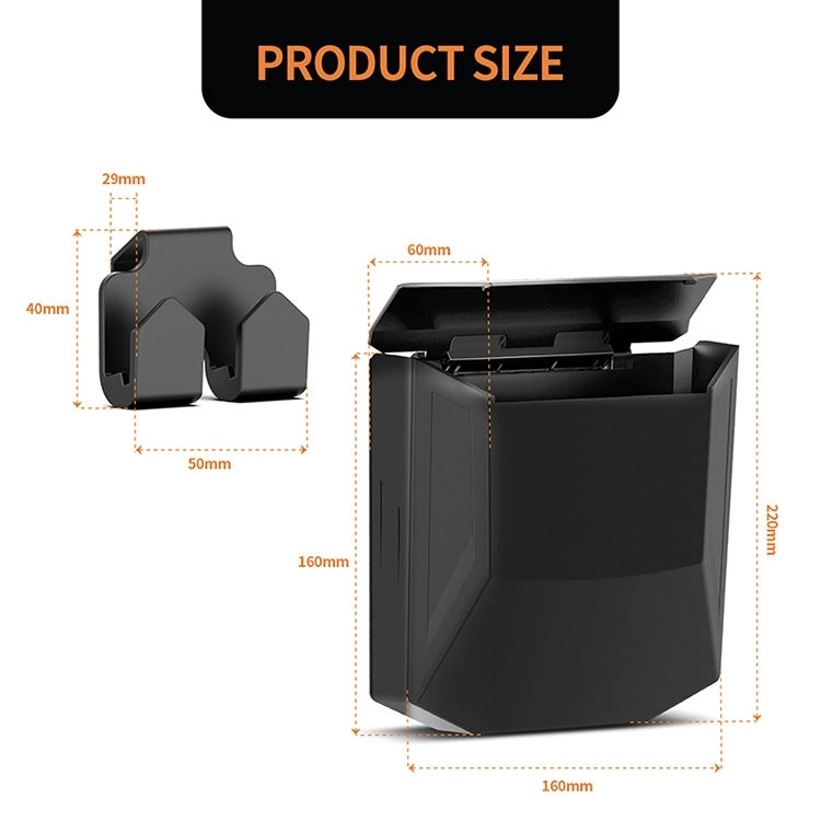 2pcs Car Front Seat Storage Box Hook For BYD Yuan Plus - Black