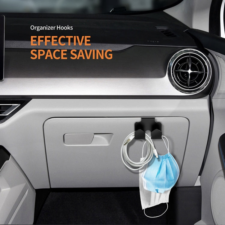 2pcs Car Front Seat Storage Box Hook For BYD Yuan Plus - Black