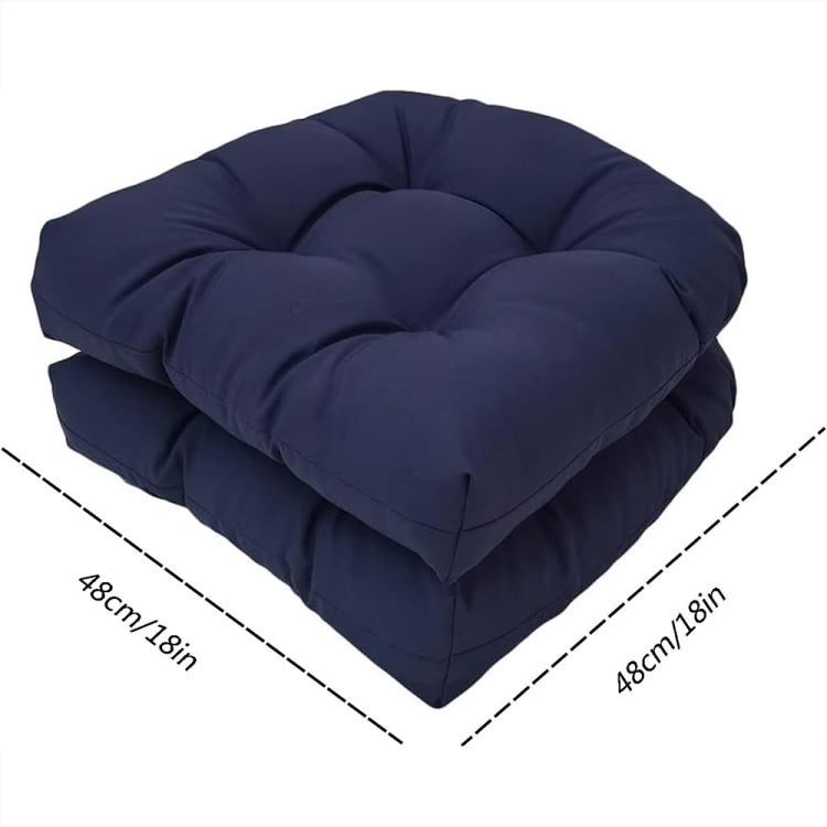 1pair 48 x 48cm Garden Patio Rattan Chair Waterproof Cushion Thick Soft Sofa Cushion