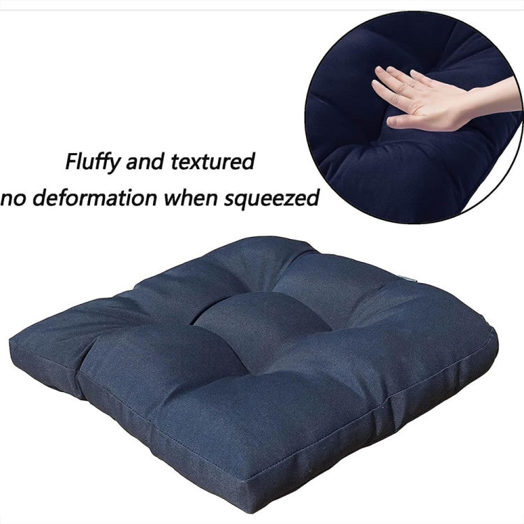 1pair 48 x 48cm Garden Patio Rattan Chair Waterproof Cushion Thick Soft Sofa Cushion