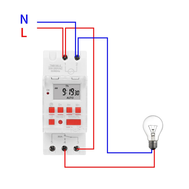 SINOTIMER TM919B-5V 30A Programmable Digital Timer Switch Automatic Cycle Timing Controller
