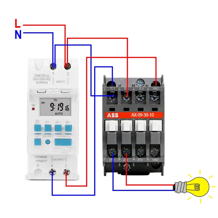 SINOTIMER TM919HK 85-265V AC 16A DIN Rail 4 Pins Voltage Output Digital Switch Timer Automatic Cycle Timing Controller