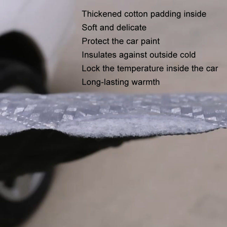 Car Front Windshield Cover Sun Shade Snow Shield Sunscreen Heat Insulation Frostproof Car Coat Half Cover, Style: Protect Wipers - Silver