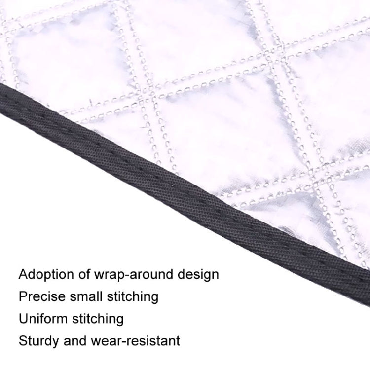 Car Front Windshield Cover Sun Shade Snow Shield Sunscreen Heat Insulation Frostproof Car Coat Half Cover, Style: Protect Wipers - Silver