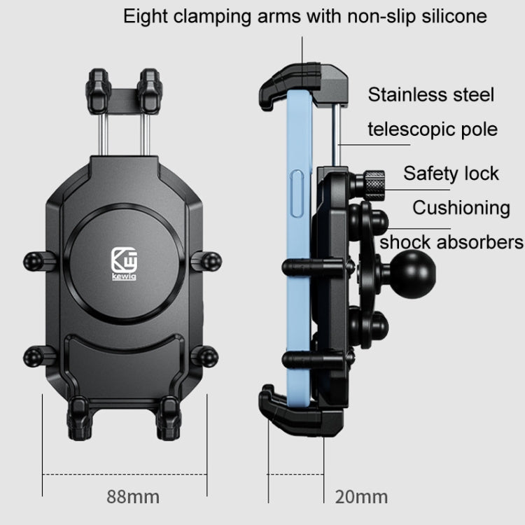 Kewig Motorcycle Octopus Holder Anti-Theft Motorcycle Cell Phone Mounts, Model: M26-C7