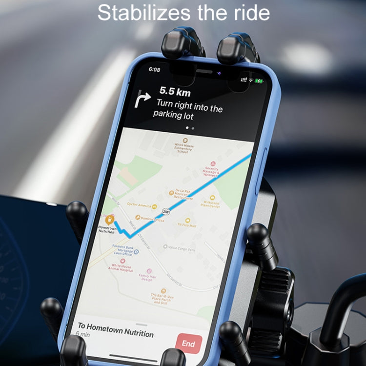 Kewig Motorcycle Octopus Holder Anti-Theft Motorcycle Cell Phone Mounts, Model: M26-C7
