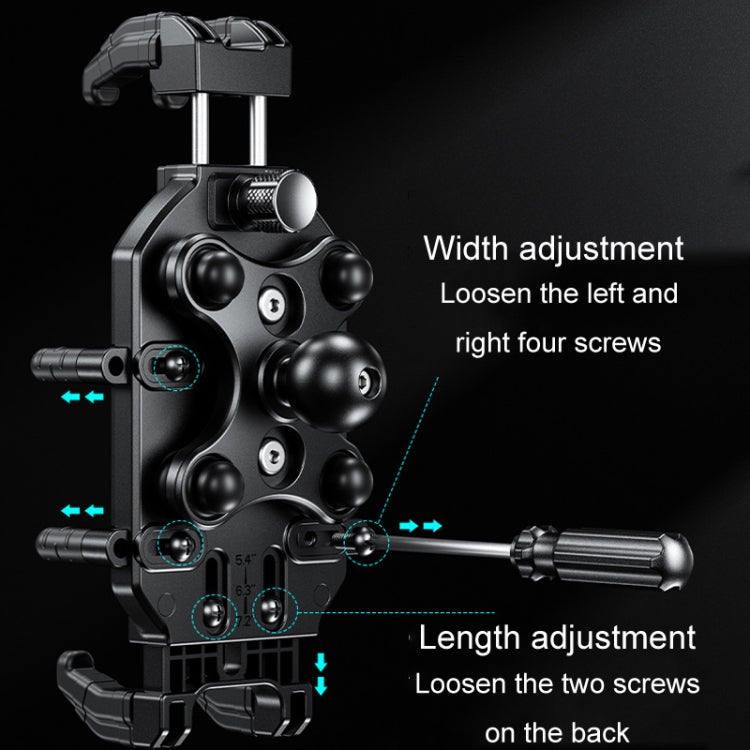 Kewig Motorcycle Octopus Holder Anti-Theft Motorcycle Cell Phone Mounts, Model: M26-C3