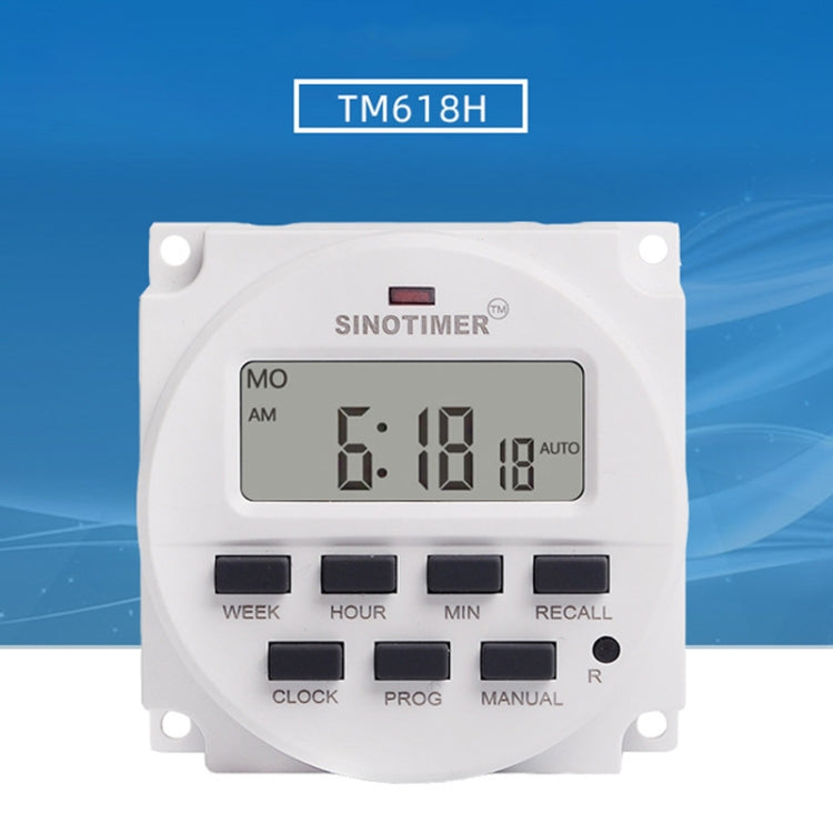 SINOTIMER Programmable Timer Switch Time Controller, Model: TM618H-3 24V