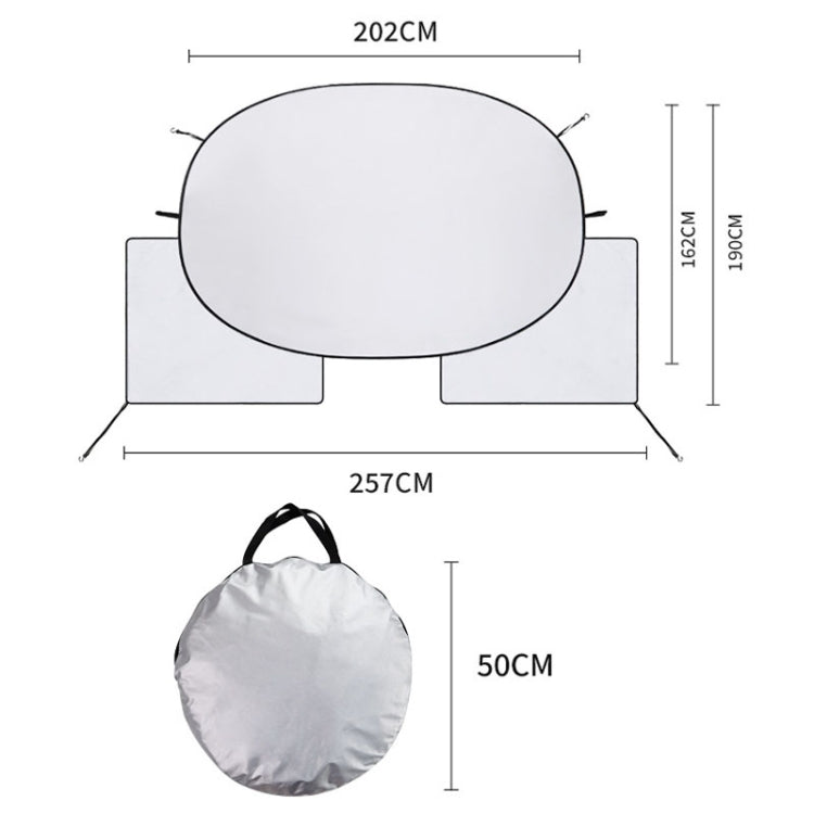 Car Sunshade Front Cover Sunscreen Heat Shield - Silver Vinyl