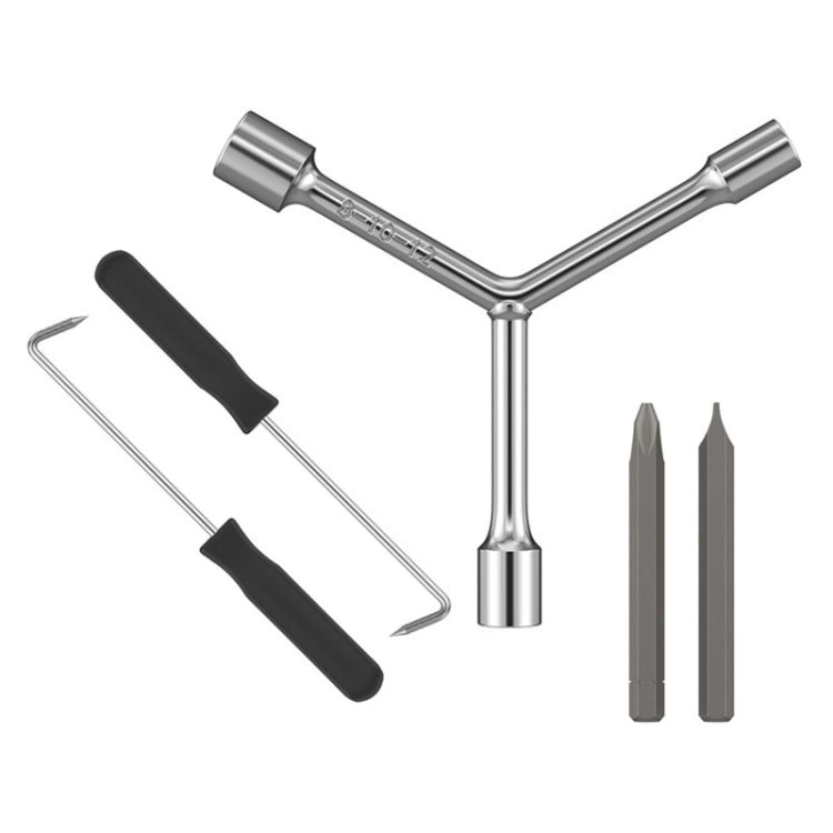 5pcs/Set Boiler Washing Machine Disassembly Cleaning Repair Tools Multifunctional Screwdriver Trident Wrench, Hook Handle Style Color Random